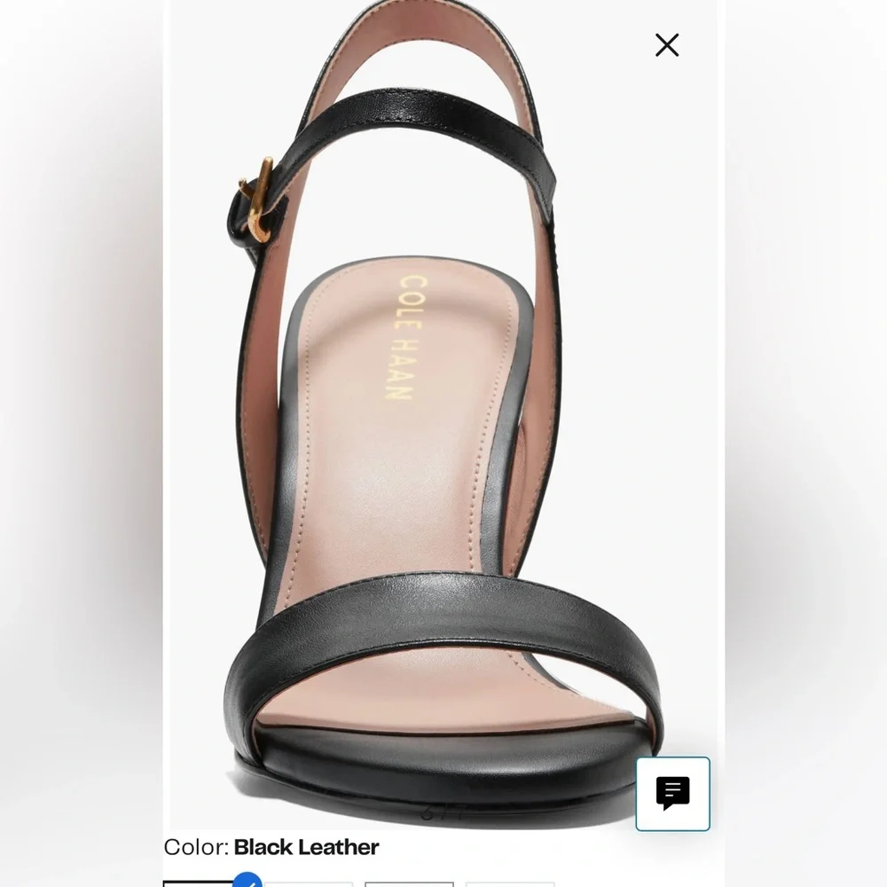 NIB Cole Haan Josie Wedge Sandal in Black - Picture 3 of 10